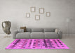 Machine Washable Abstract Purple Contemporary Area Rugs in a Living Room, wshcon597pur