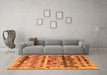 Machine Washable Abstract Orange Contemporary Area Rugs in a Living Room, wshcon597org