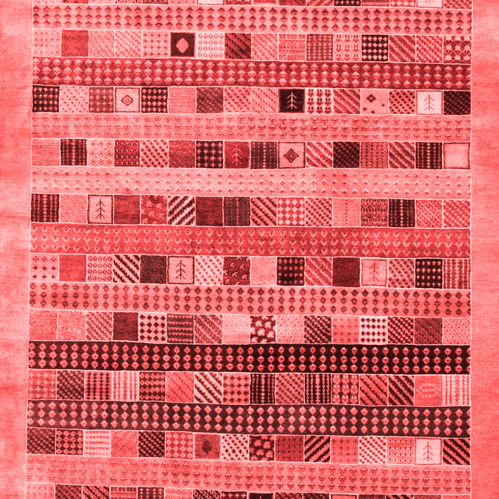 Machine Washable Abstract Red Contemporary Rug, wshcon597red