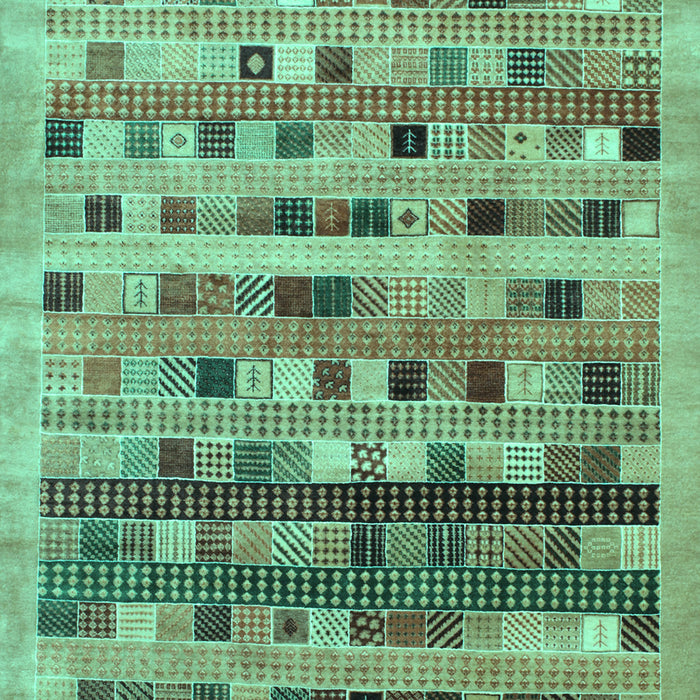 Machine Washable Abstract Turquoise Contemporary Area Rugs, wshcon597turq