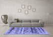 Machine Washable Abstract Blue Contemporary Rug in a Living Room, wshcon597blu