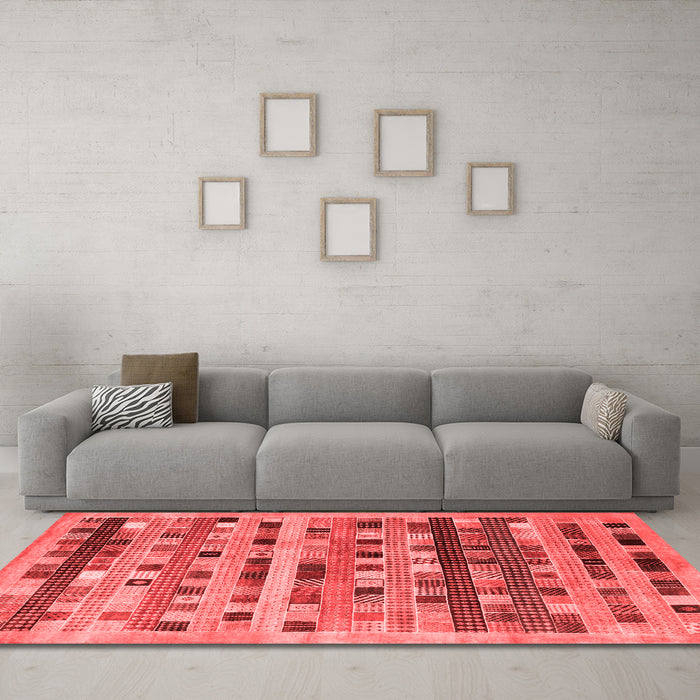 Contemporary Red Washable Rugs