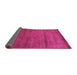 Sideview of Abstract Purple Contemporary Rug, con598pur