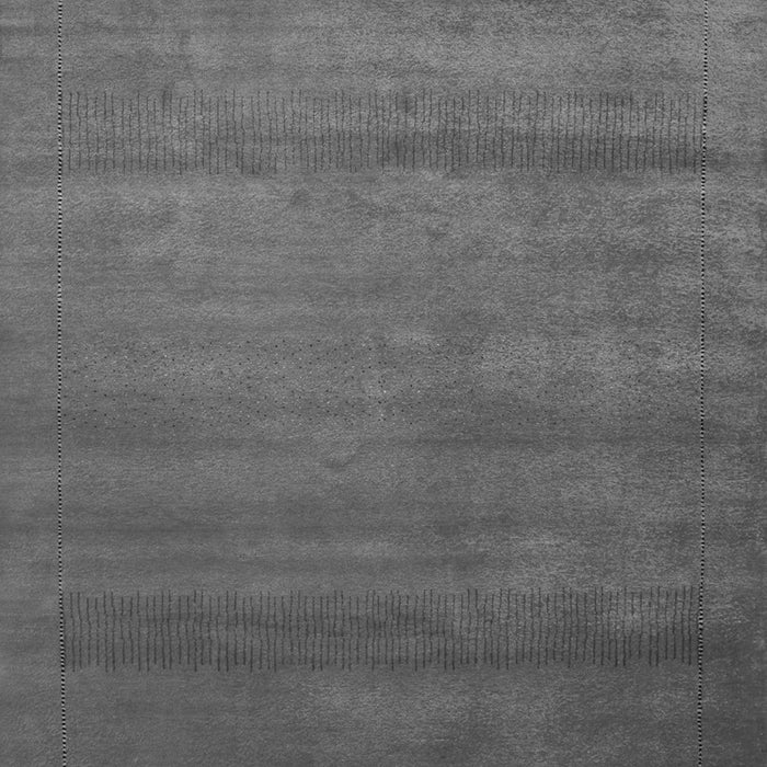 Serging Thickness of Machine Washable Abstract Gray Contemporary Rug, wshcon598gry