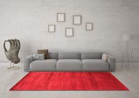 Machine Washable Abstract Red Contemporary Rug, wshcon598red