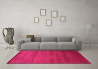 Machine Washable Abstract Pink Contemporary Rug, wshcon598pnk