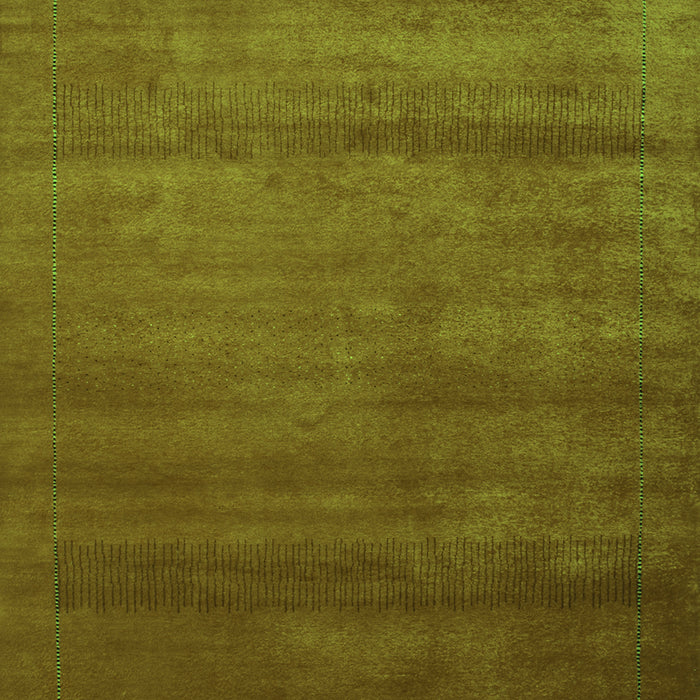 Abstract Green Contemporary Rug, con598grn