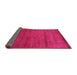 Sideview of Abstract Pink Contemporary Rug, con598pnk