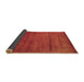 Sideview of Abstract Brown Contemporary Rug, con598brn