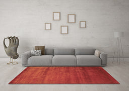Machine Washable Abstract Brown Contemporary Rug in a Living Room,, wshcon598brn