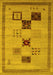 Abstract Yellow Contemporary Rug, con599yw