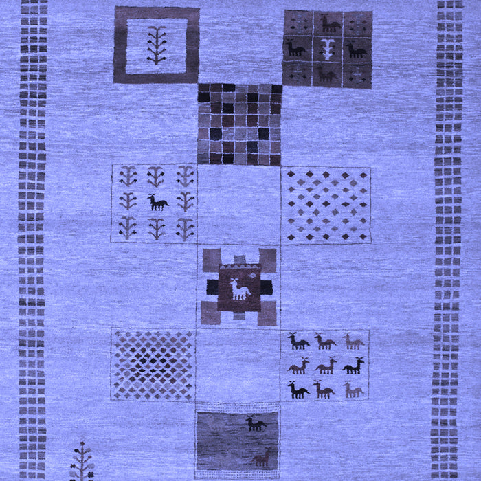 Abstract Blue Contemporary Rug, con599blu
