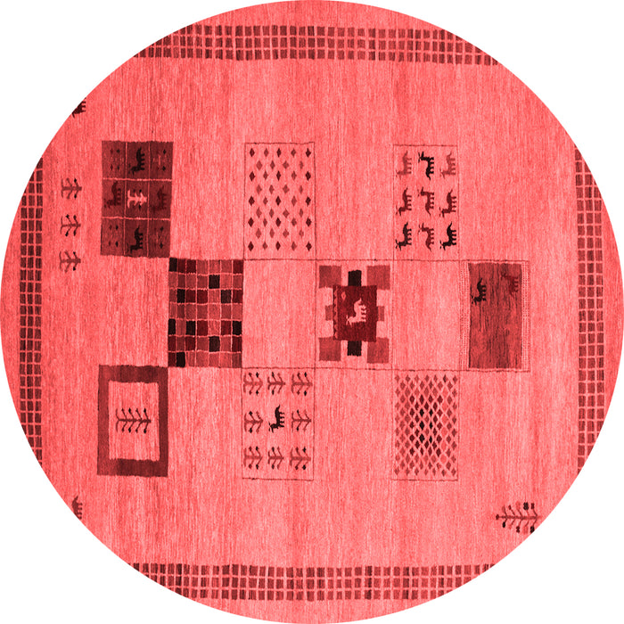 Abstract Red Contemporary Rug, con599red