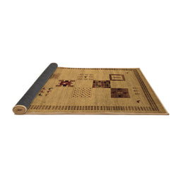 Sideview of Abstract Brown Contemporary Rug, con599brn