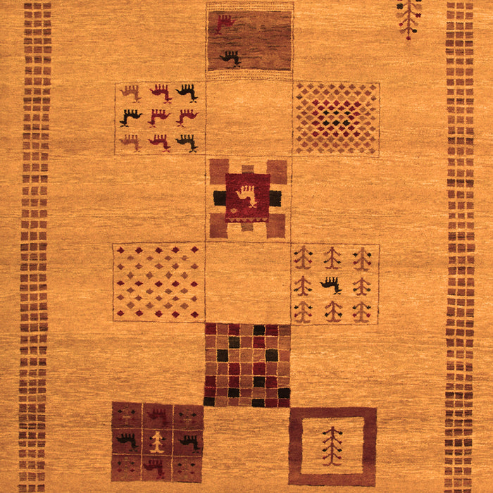 Abstract Orange Contemporary Rug, con599org