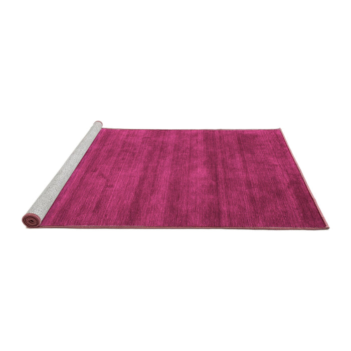 Sideview of Machine Washable Abstract Pink Contemporary Rug, wshcon59pnk