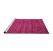 Sideview of Machine Washable Abstract Pink Contemporary Rug, wshcon59pnk