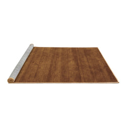 Sideview of Machine Washable Abstract Brown Contemporary Rug, wshcon59brn