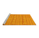 Sideview of Machine Washable Abstract Yellow Contemporary Rug, wshcon5yw