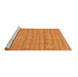 Sideview of Machine Washable Abstract Brown Contemporary Rug, wshcon5brn