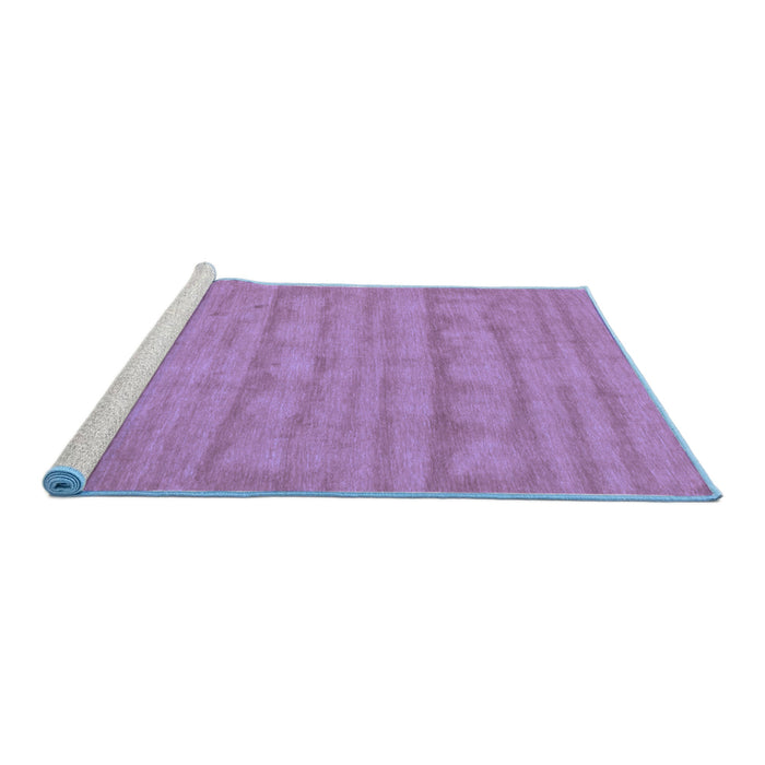 Sideview of Machine Washable Abstract Blue Contemporary Rug, wshcon5blu