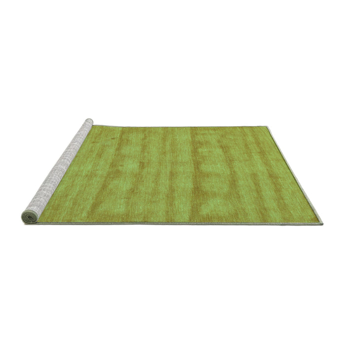 Sideview of Machine Washable Abstract Turquoise Contemporary Area Rugs, wshcon5turq
