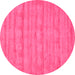 Round Abstract Pink Contemporary Rug, con5pnk