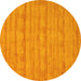 Round Abstract Yellow Contemporary Rug, con5yw