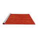 Serging Thickness of Machine Washable Contemporary Red Rug, wshcon6