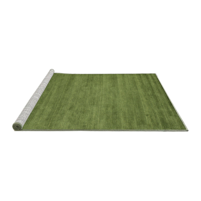 Serging Thickness of Machine Washable Contemporary Green Rug, wshcon60