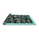 Sideview of Abstract Light Blue Contemporary Rug, con600lblu