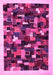 Abstract Pink Contemporary Rug, con600pnk