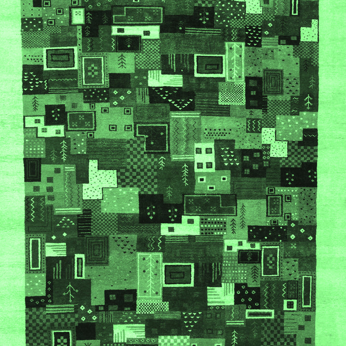 Abstract Emerald Green Contemporary Rug, con600emgrn