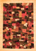 Abstract Orange Contemporary Rug, con600org