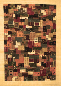 Abstract Brown Contemporary Rug, con600brn