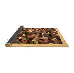 Sideview of Abstract Brown Contemporary Rug, con600brn