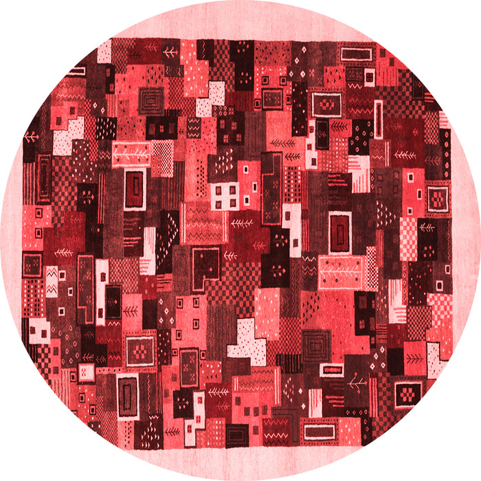 Abstract Red Contemporary Rug, con600red