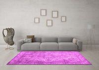 Machine Washable Abstract Pink Contemporary Rug, wshcon601pnk