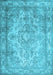 Machine Washable Abstract Light Blue Contemporary Rug, wshcon601lblu