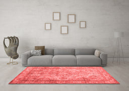 Contemporary Red Washable Rugs