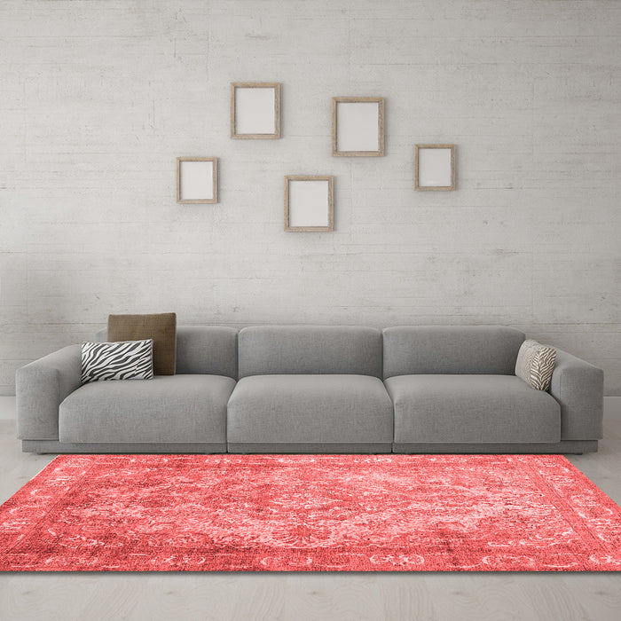 Contemporary Red Washable Rugs