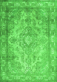 Abstract Green Contemporary Rug, con601grn