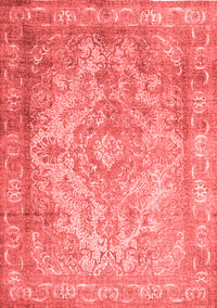 Abstract Red Contemporary Rug, con601red