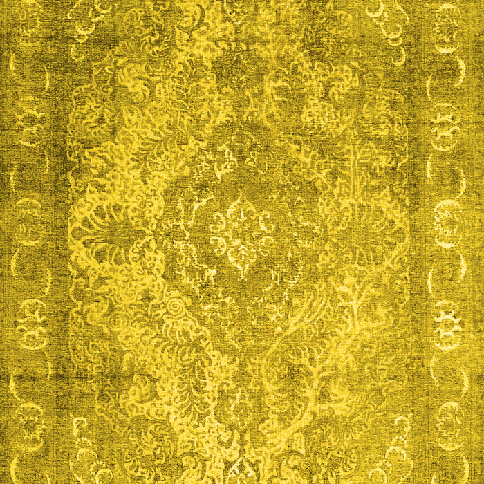 Machine Washable Abstract Yellow Contemporary Rug, wshcon601yw