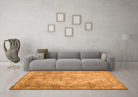Machine Washable Abstract Orange Contemporary Rug, wshcon601org