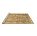 Sideview of Machine Washable Abstract Brown Contemporary Rug, wshcon601brn