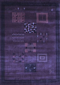 Abstract Blue Contemporary Rug, con602blu