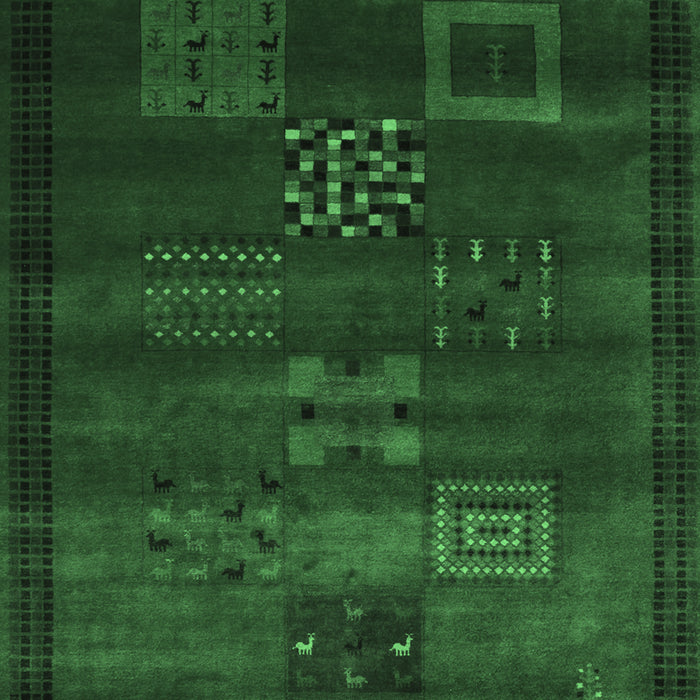 Abstract Emerald Green Contemporary Rug, con602emgrn