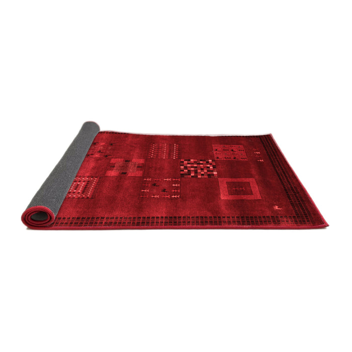 Abstract Red Contemporary Area Rugs