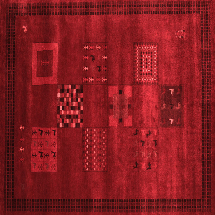 Machine Washable Abstract Red Contemporary Rug, wshcon602red